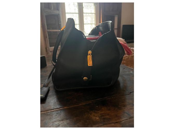 Autre Marque Saint Laurent CHYC Cabas Shopper Schwarz Leder - Ansicht 8