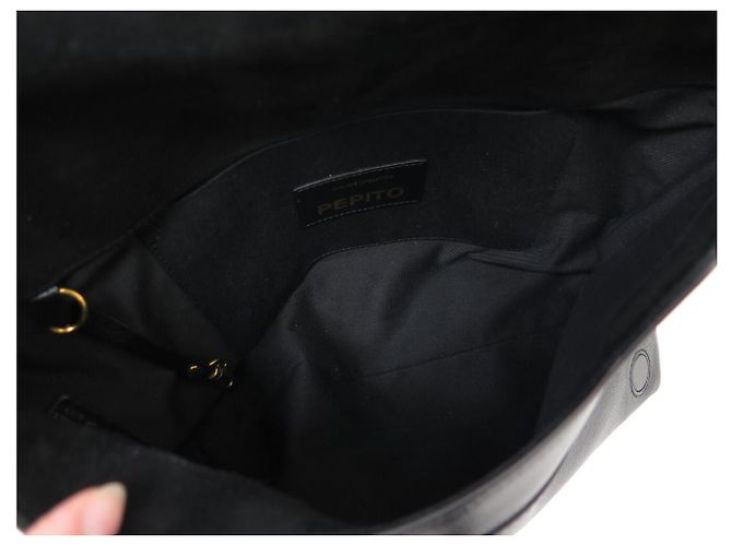 NUOVA BORSA A MANO JEROME DREYFUSS PEPITO M IN PELLE NERA BORSA A TRACCOLLA PURSE - vista 10