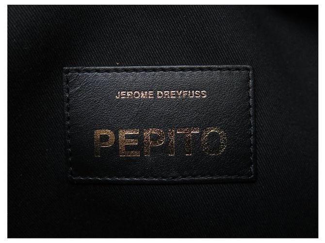 NUOVA BORSA A MANO JEROME DREYFUSS PEPITO M IN PELLE NERA BORSA A TRACCOLLA PURSE - vista 11
