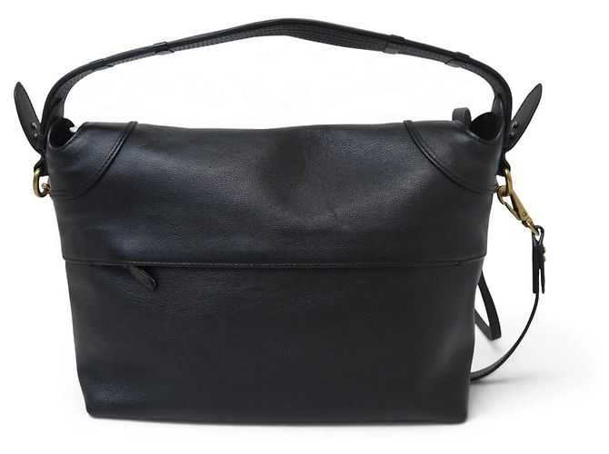 NUOVA BORSA A MANO JEROME DREYFUSS PEPITO M IN PELLE NERA BORSA A TRACCOLLA PURSE - vista 2