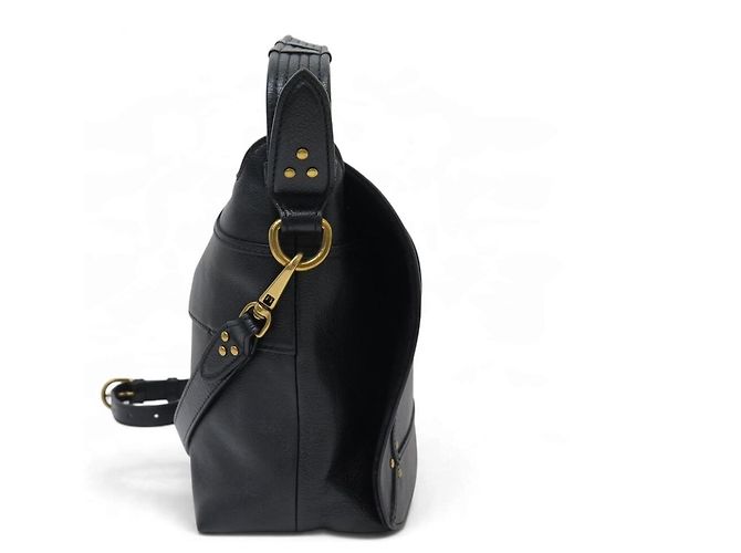 NUOVA BORSA A MANO JEROME DREYFUSS PEPITO M IN PELLE NERA BORSA A TRACCOLLA PURSE - vista 3