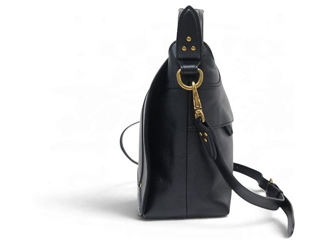 NUOVA BORSA A MANO JEROME DREYFUSS PEPITO M IN PELLE NERA BORSA A TRACCOLLA PURSE - vista 4