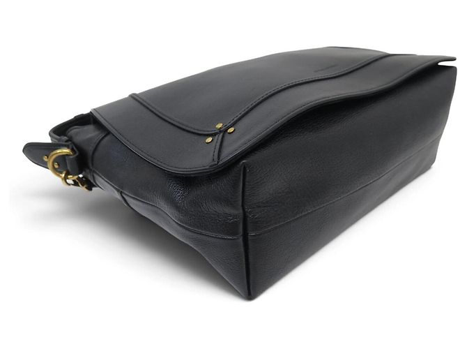 NUOVA BORSA A MANO JEROME DREYFUSS PEPITO M IN PELLE NERA BORSA A TRACCOLLA PURSE - vista 5
