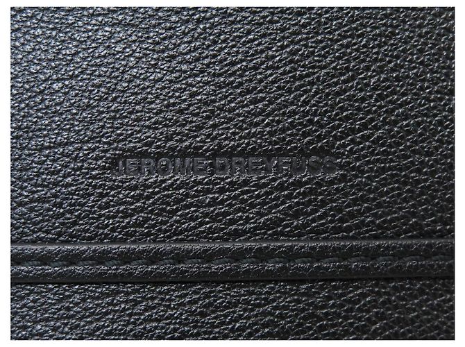 NUOVA BORSA A MANO JEROME DREYFUSS PEPITO M IN PELLE NERA BORSA A TRACCOLLA PURSE - vista 8