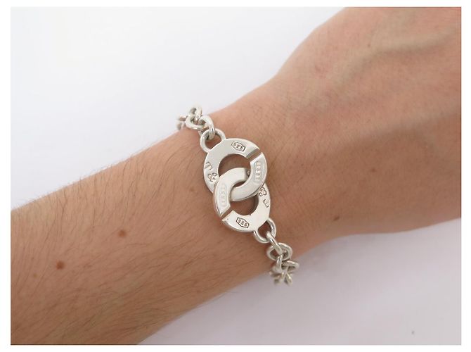 TIFFANY & CO 1837 INTERLOCKING CIRCLES BRACELET IN STERLING SILVER 22GR SILVER - view 6