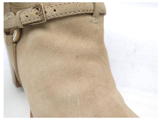 NEU CHRISTIAN DIOR ETRIER LOW BOOTS 36.5 BEIGE VELOURS - Ansicht 12