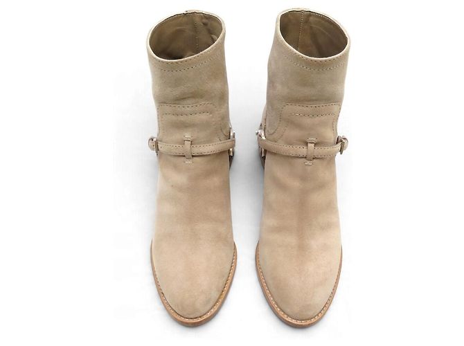 NEU CHRISTIAN DIOR ETRIER LOW BOOTS 36.5 BEIGE VELOURS - Ansicht 4