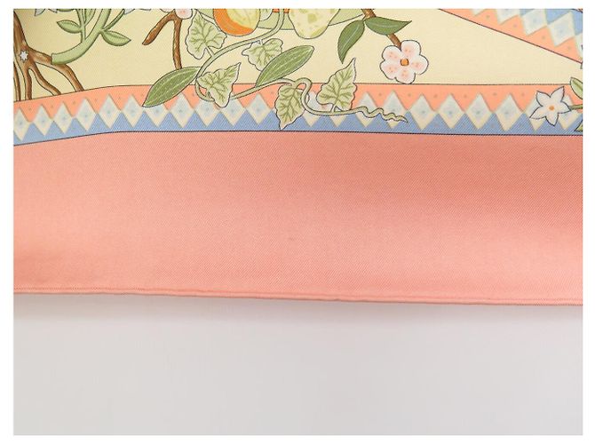 Hermès FOULARD HERMES AXIS MUNDI CHRISTINE HENRY SETA ROSA CARRE 90 CM - vista 11