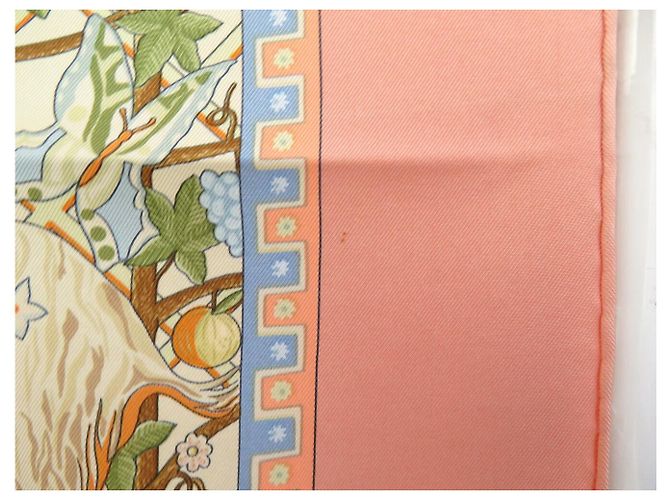 Hermès FOULARD HERMES AXIS MUNDI CHRISTINE HENRY SETA ROSA CARRE 90 CM - vista 13