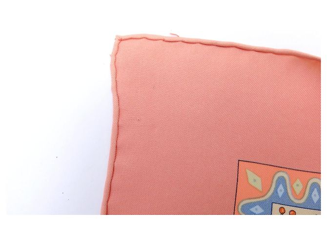 Hermès FOULARD HERMES AXIS MUNDI CHRISTINE HENRY SETA ROSA CARRE 90 CM - vista 14