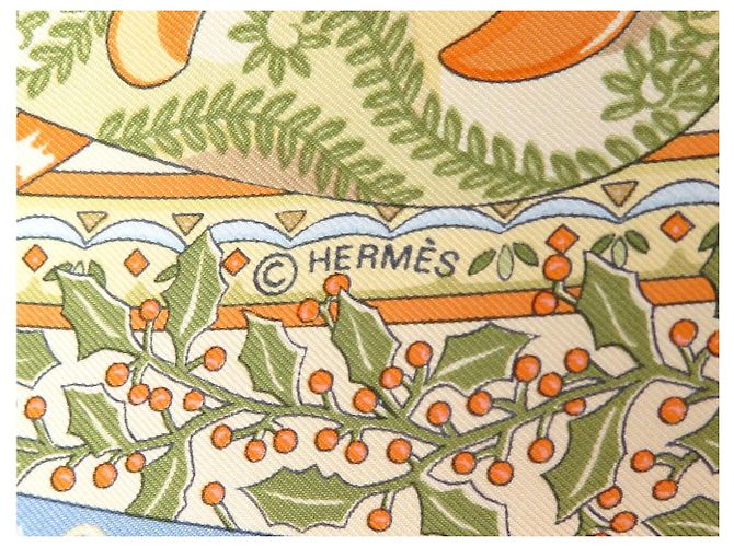 Hermès FOULARD HERMES AXIS MUNDI CHRISTINE HENRY SETA ROSA CARRE 90 CM - vista 8