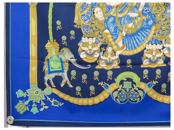 Hermès VINTAGE HERMES INDIA 1ERE EDITION CATHY LATHAM 1986 SEIDENTUCH - Ansicht 5