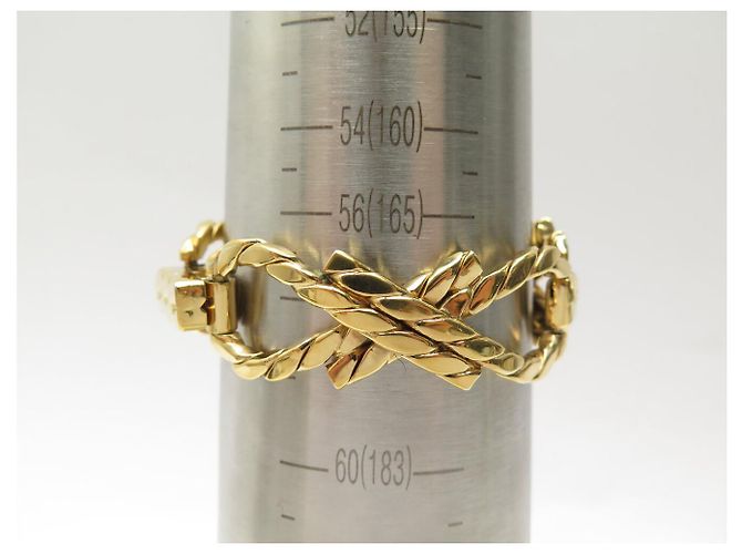 Céline BRACCIALE VINTAGE CELINE DORATO MAGLIE ARTICOLATE INTRECCIATE CATENA GOURMETTE BANGLE - vista 10