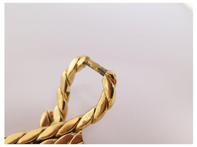 Céline BRACCIALE VINTAGE CELINE DORATO MAGLIE ARTICOLATE INTRECCIATE CATENA GOURMETTE BANGLE - vista 12
