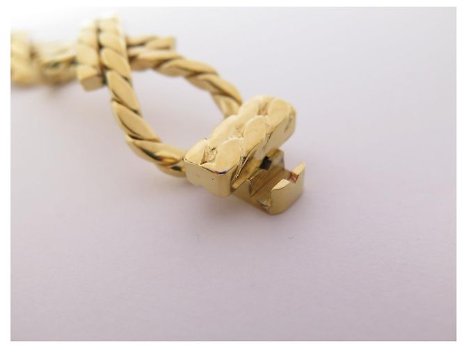 Céline BRACCIALE VINTAGE CELINE DORATO MAGLIE ARTICOLATE INTRECCIATE CATENA GOURMETTE BANGLE - vista 13