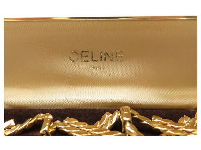 Céline BRACCIALE VINTAGE CELINE DORATO MAGLIE ARTICOLATE INTRECCIATE CATENA GOURMETTE BANGLE - vista 18