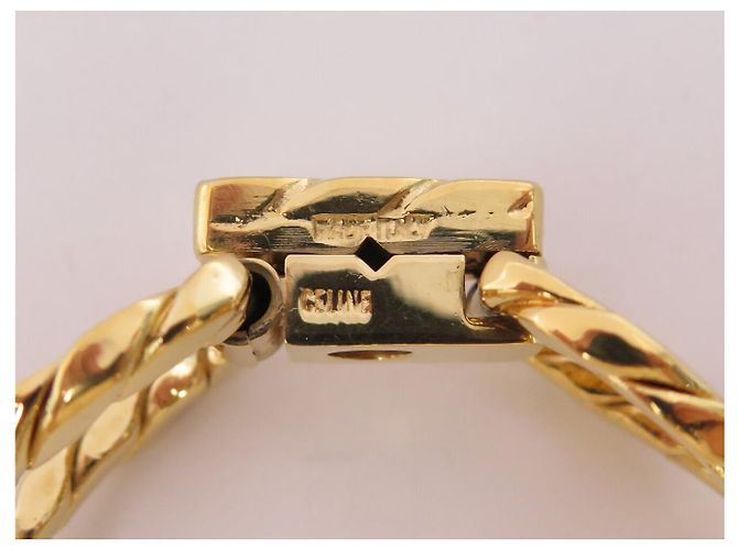 Céline BRACCIALE VINTAGE CELINE DORATO MAGLIE ARTICOLATE INTRECCIATE CATENA GOURMETTE BANGLE - vista 5