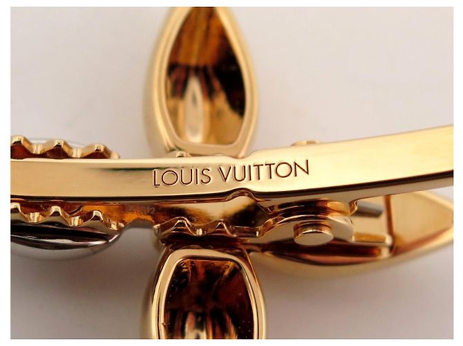 NEUF LOT 2 BARRETTES LOUIS VUITTON LOUISETTE FLEUR DE MONOGRAM LV HAIRCLIPS - vue 8