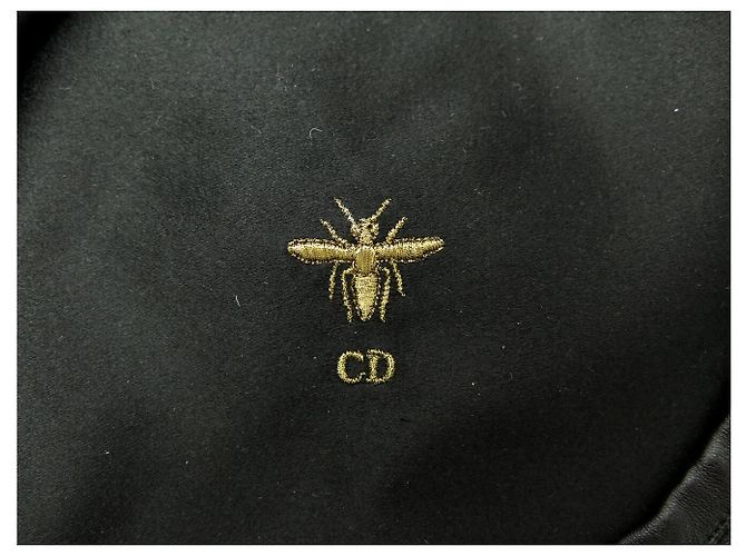 NEW DIOR D-DREAM LEATHER BERET HAT BLACK 56 M LOGO LEATHER CAP HAT NEW - view 7