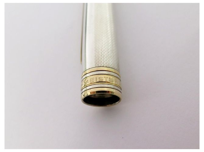 PENNA STILO MONTBLANC MEISTERSTUCK SOLITAIRE DOUE IN ARGENTO 925 SILVER PEN - vista 6