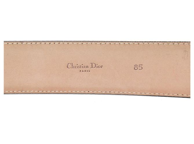 NEU CHRISTIAN DIOR T85 GÜRTEL AUS SCHWAREM LACKLEDER - Ansicht 8