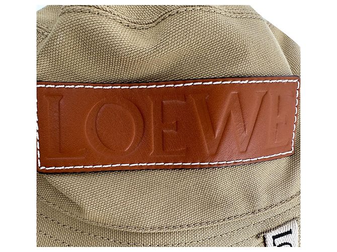 Cappello da pescatore Loewe in cotone Tan - vista 5