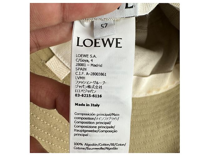 Cappello da pescatore Loewe in cotone Tan - vista 8
