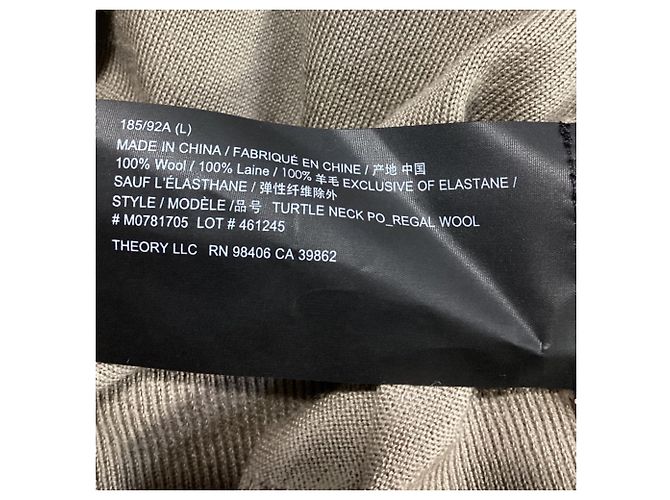 Theory Rollkragenpullover aus beiger Wolle - Ansicht 6