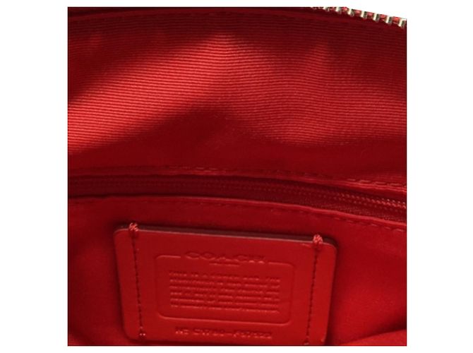 Borsa Coach Mini Christie Carryall in pelle rossa - vista 12