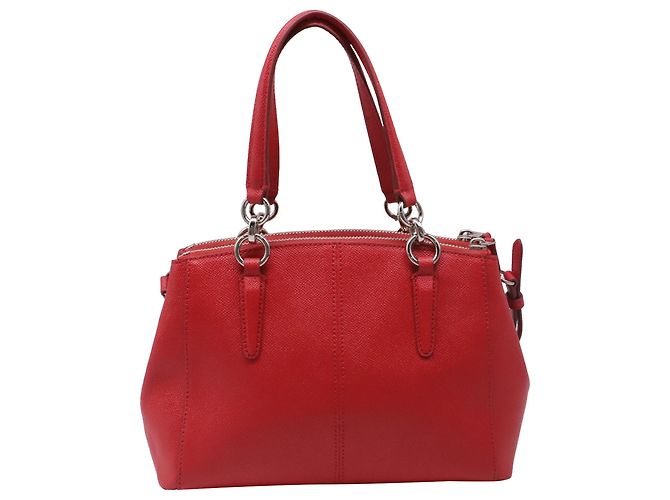 Borsa Coach Mini Christie Carryall in pelle rossa - vista 4
