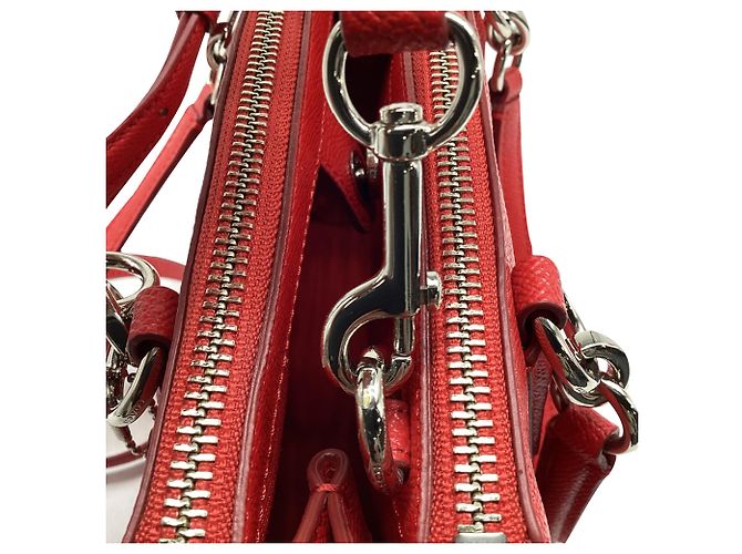 Borsa Coach Mini Christie Carryall in pelle rossa - vista 8