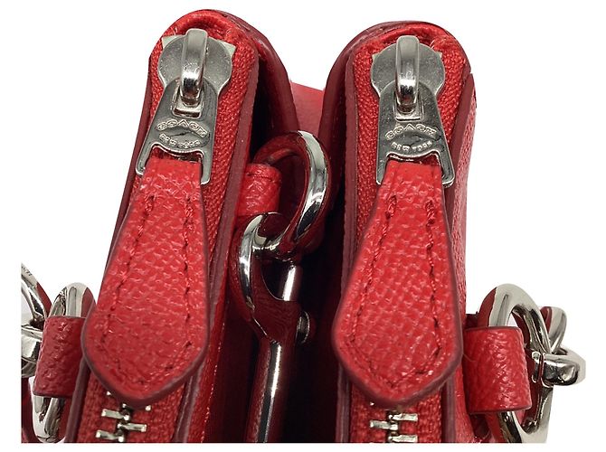 Borsa Coach Mini Christie Carryall in pelle rossa - vista 9