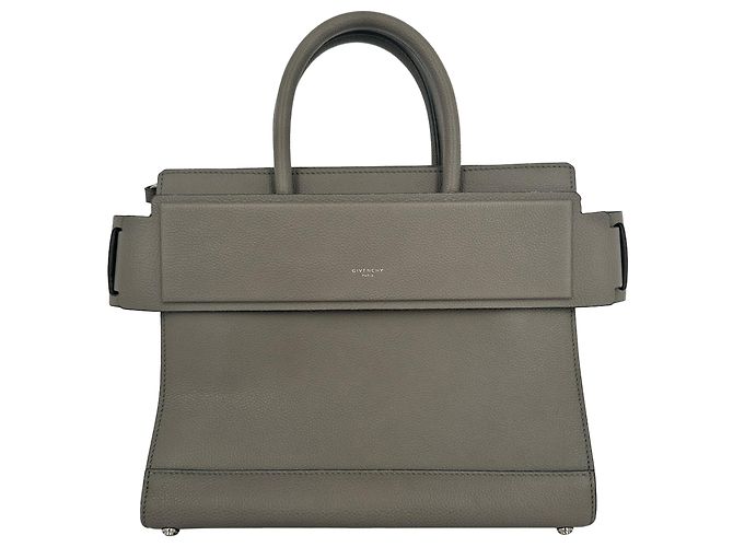 mala Givenchy Horizon em pele cinzenta - vista 2