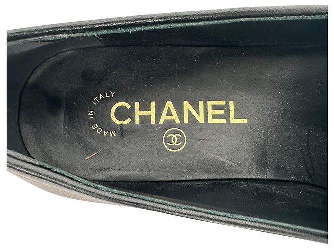 Ballerine slip-on Chanel in pelle nera - vista 10
