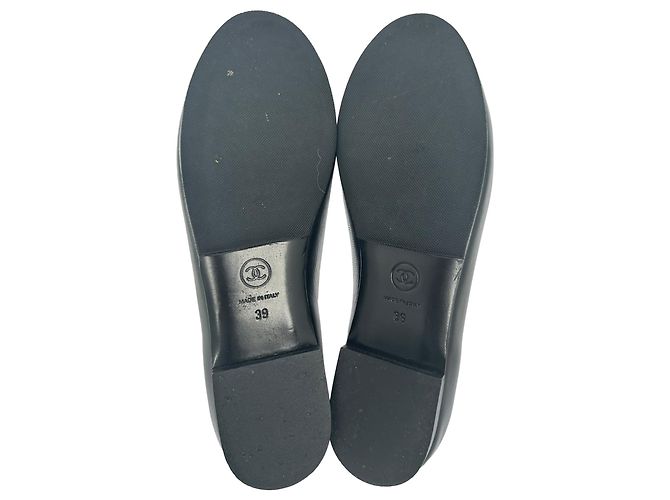 Ballerine slip-on Chanel in pelle nera - vista 13