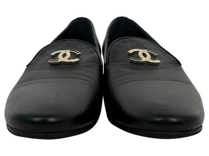 Ballerine slip-on Chanel in pelle nera - vista 2