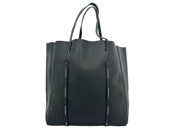 Borsa Balenciaga Everyday Medium Tote Bag in pelle nera - vista 3