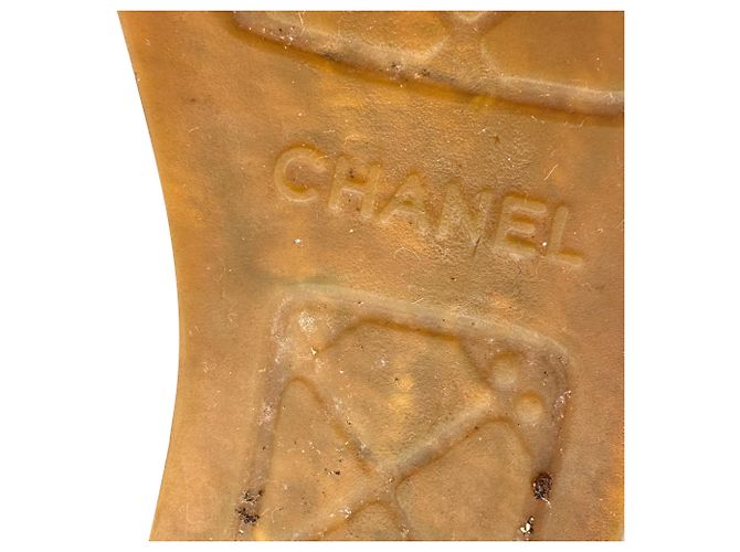 Espadrillas Chanel con logo CC intrecciato in pelle nera - vista 12