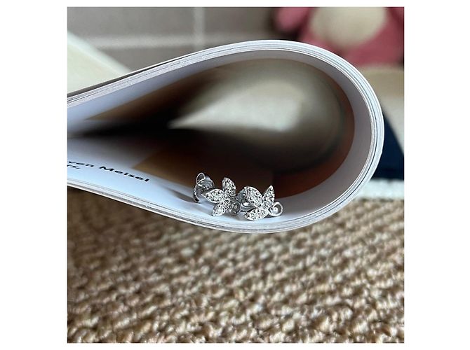 Orecchini Tiffany & Co. Olive Branch in platino e diamanti - vista 2