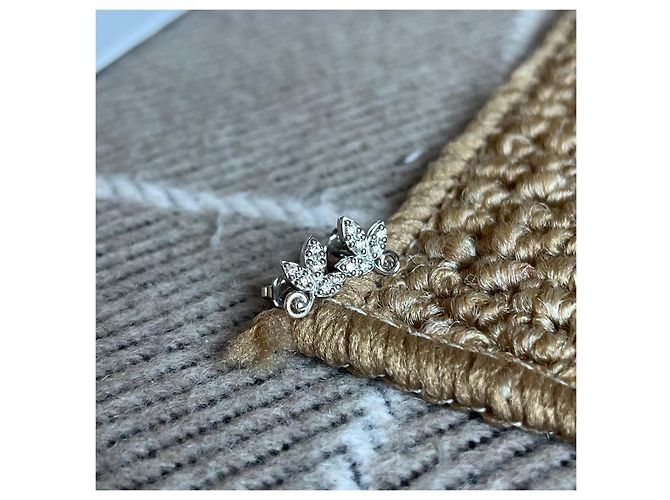 Orecchini Tiffany & Co. Olive Branch in platino e diamanti - vista 4