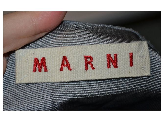 Marni Abito in Acetato Grigio - vista 8