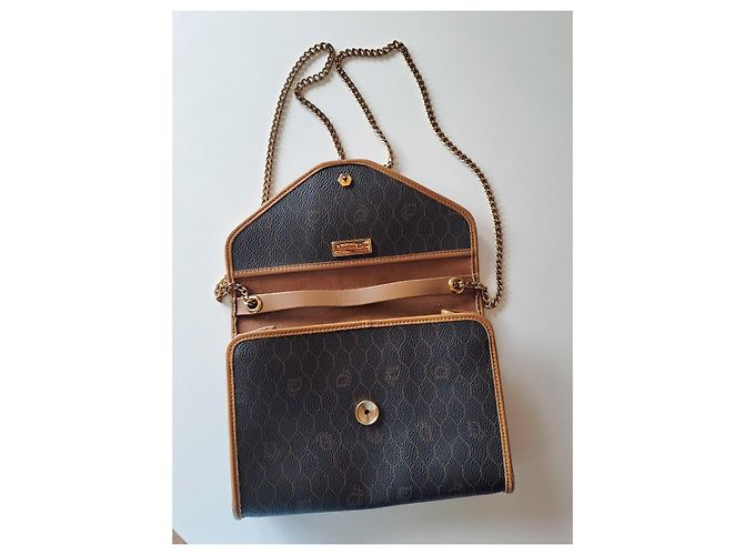 Borsa a tracolla Christian Dior Monogramme in pelle marrone - vista 2