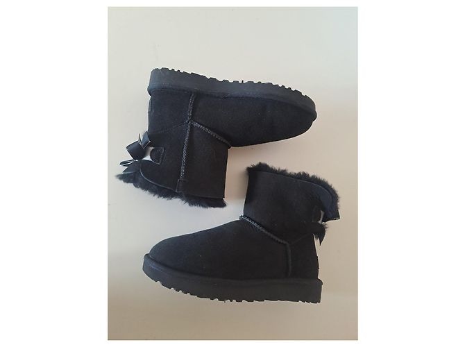 UGG Black Suede Bow Boots - view 2