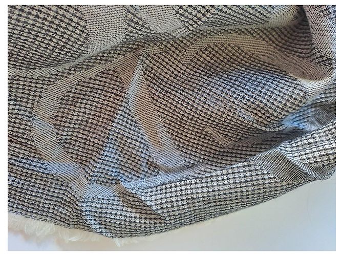 Dior Wollenschal mit CD-Logo - Grau und Schwarz - Ansicht 10