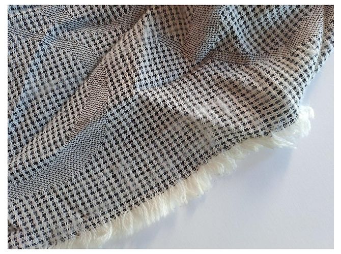 Dior Wollenschal mit CD-Logo - Grau und Schwarz - Ansicht 11