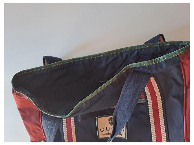 Borsa shopper Gucci in nylon e tela - vista 12