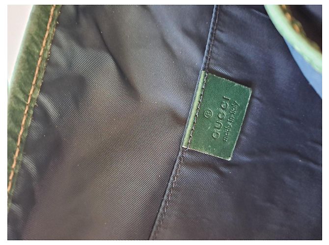 Borsa shopper Gucci in nylon e tela - vista 13
