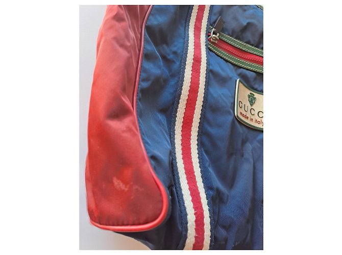 Borsa shopper Gucci in nylon e tela - vista 9