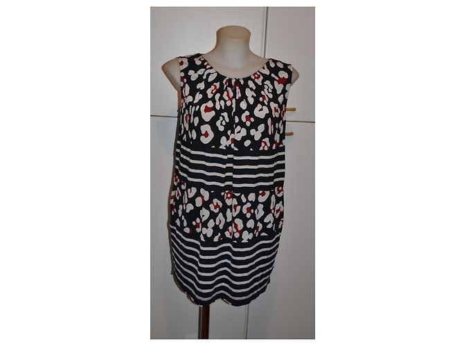 Red Valentino Vestido Estampado de Leopardo y Rayas - vista 2