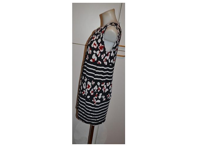 Red Valentino Vestido Estampado de Leopardo y Rayas - vista 3